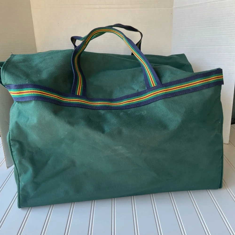 Vintage POLO Ralph Lauren Green Canvas Travel Bag